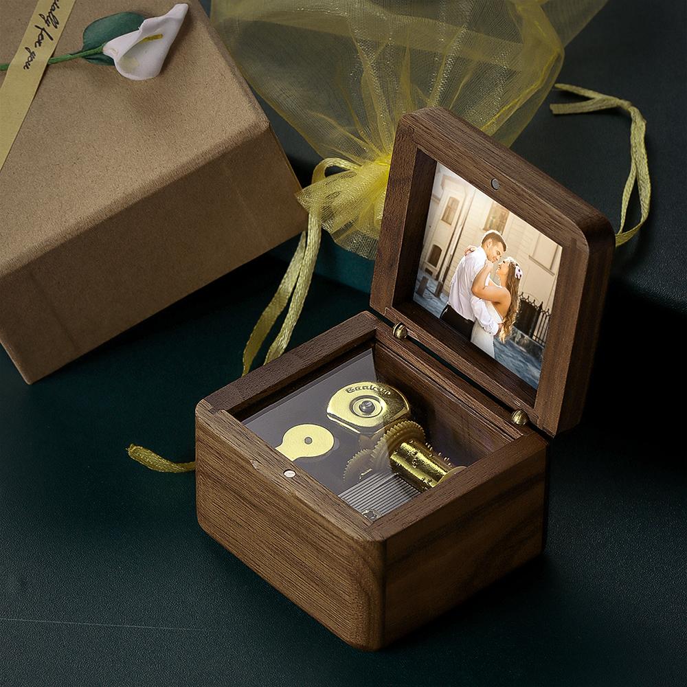 Personalized Wooden Vintage Photo Music Box