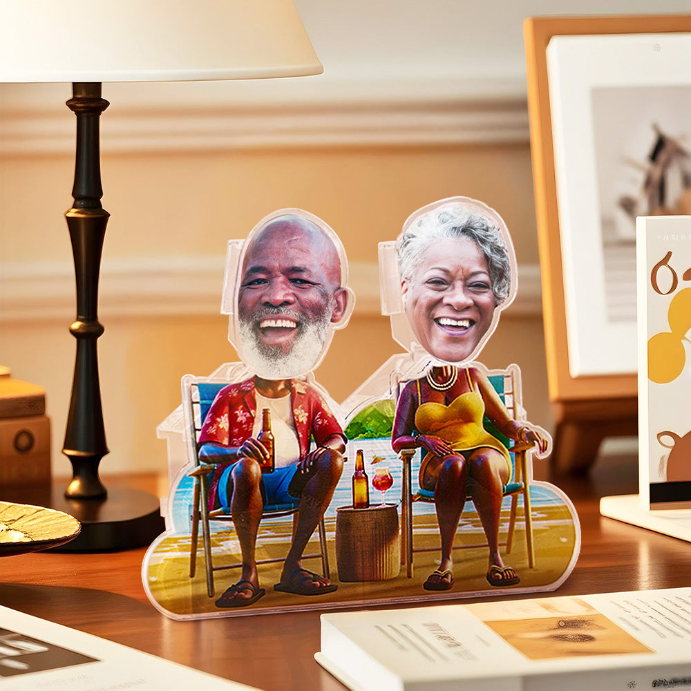 Personalized Face Dad and Mom Shaking Head Standee Gift for Dad and Mom