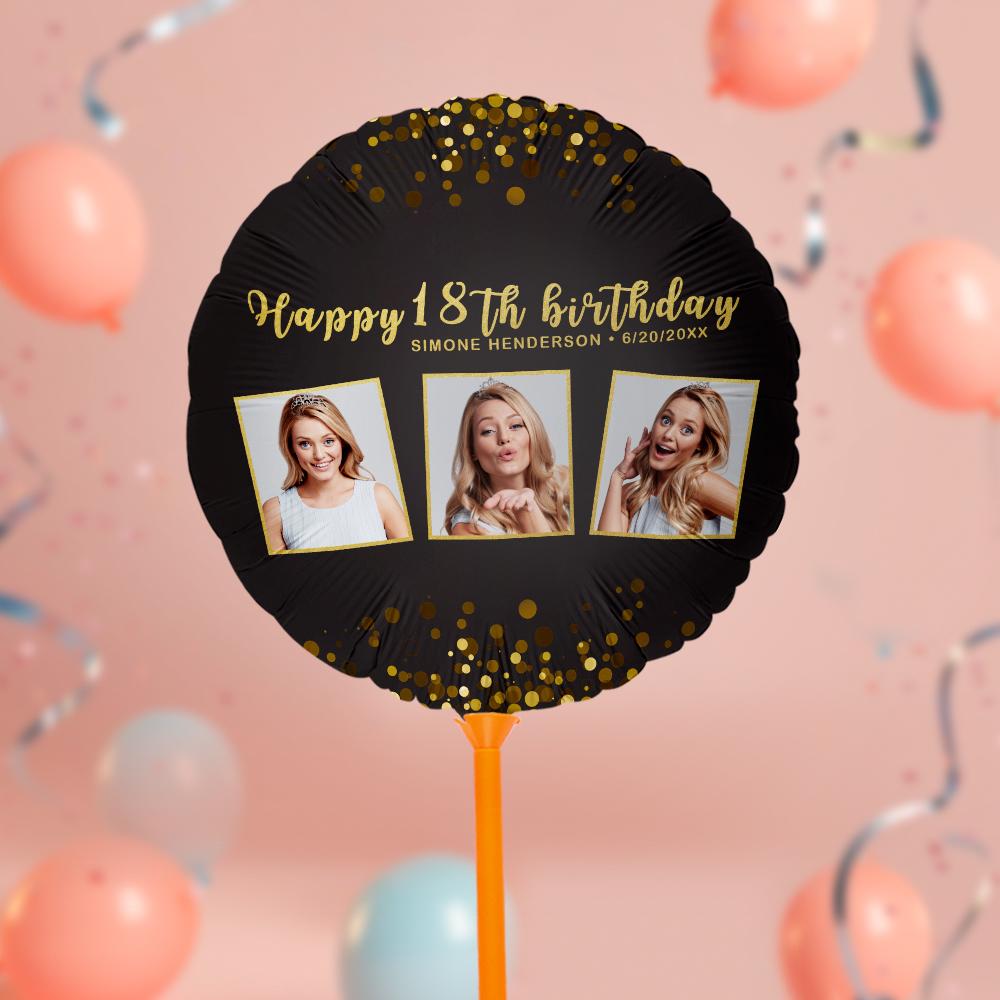 Custom Photo Happy Birthday Balloons for Birthday Party Decoration Supplies