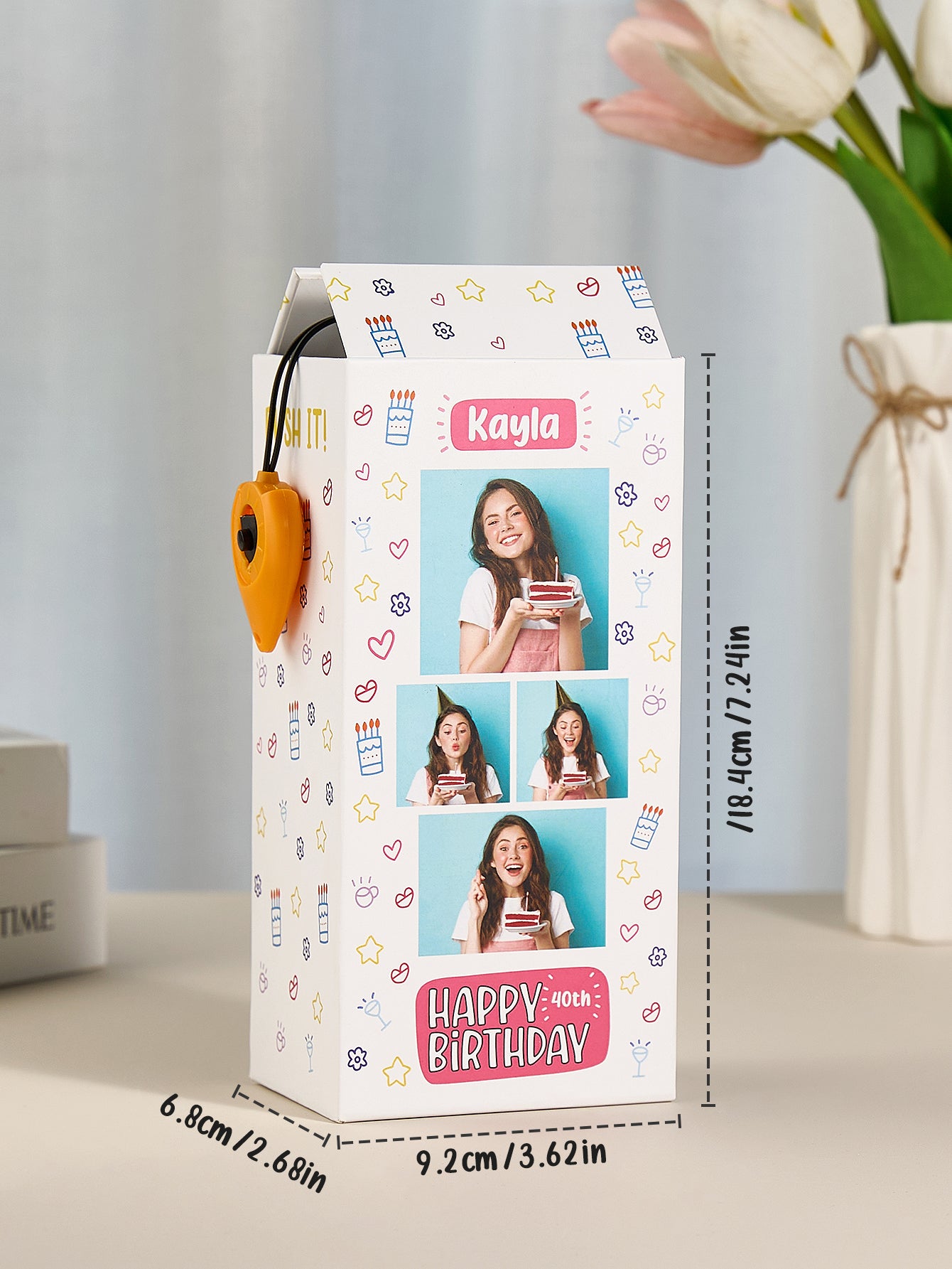 Personalized Birthday Money Box Surprise Pop Up Cash Box Unique Gift for Birthday