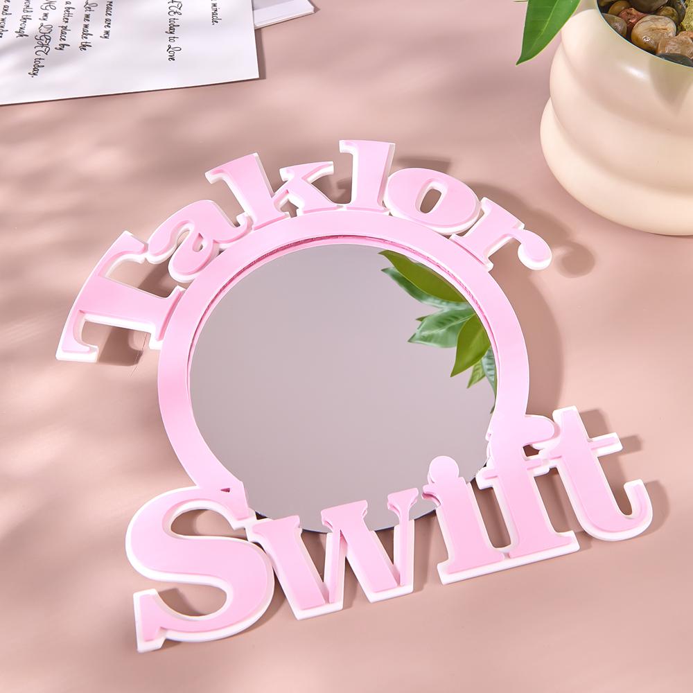 Personalized 3D Printed Mirror with Text Makeup Mirror Birthday Gift for Her