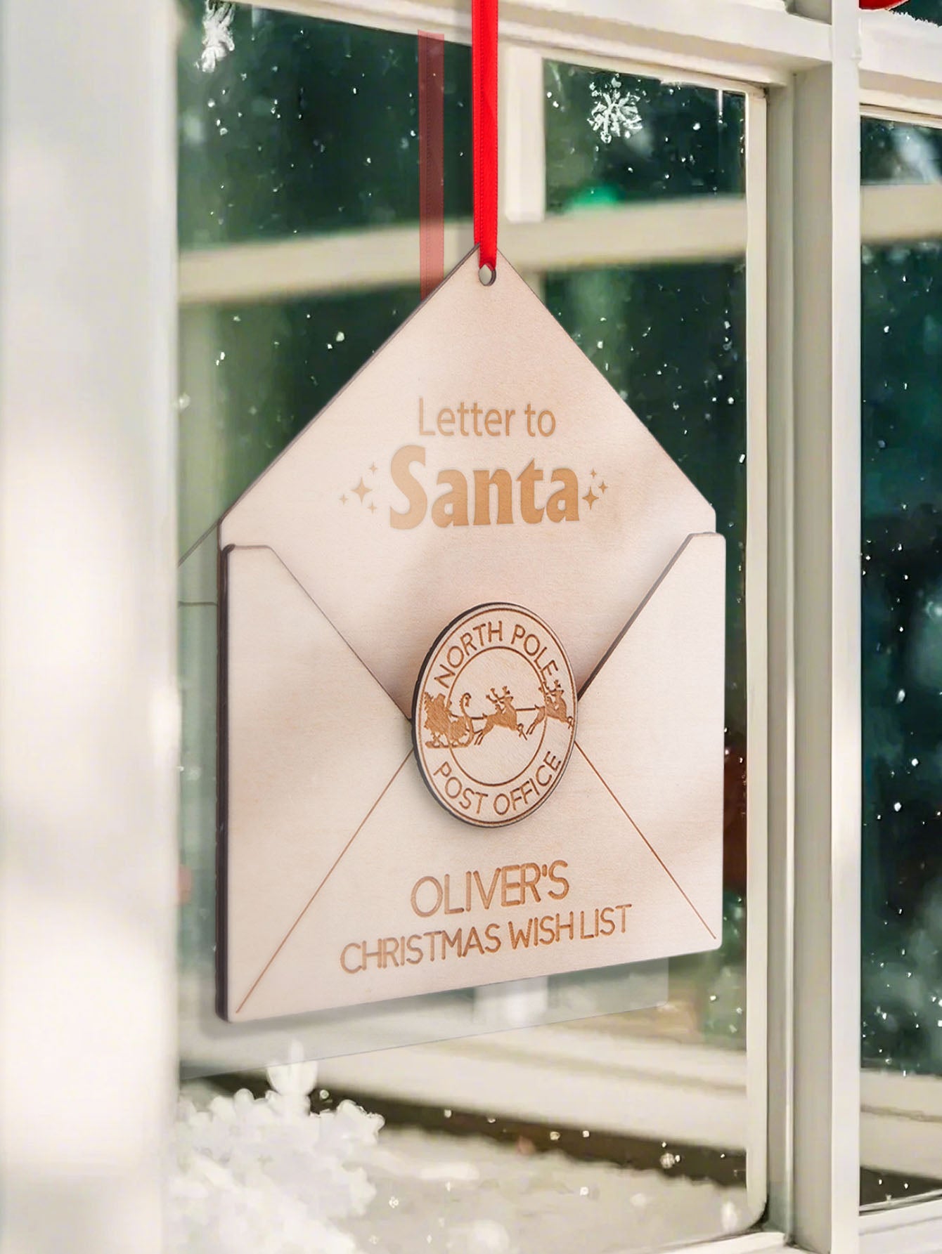 Personalized Christmas List Ornament Santa Letter Christmas Ornament for Christmas Gifts