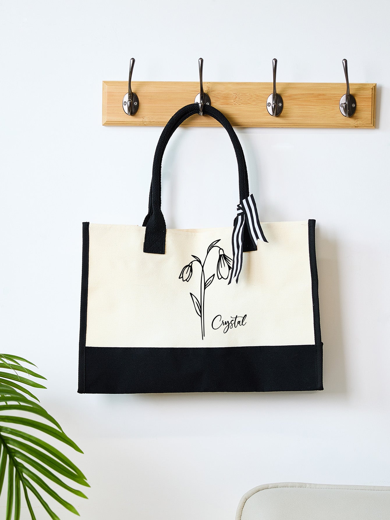 Personalized Name Canvas Tote Bag - Perfect Wedding Gift