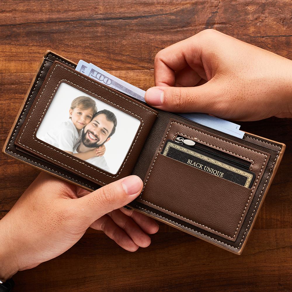 Personalized Engraved Men's Leather Wallet