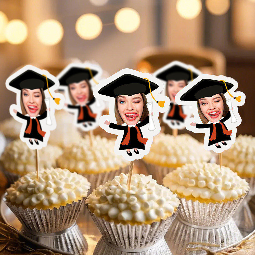 Personalized Graduation Cupcake Toppers Cake Decorations Party Favors Gift