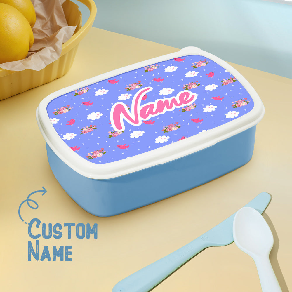 Personalized Name Lunch Box Cute Cartoon Printing Lunch Box Birthday Gift for Kids