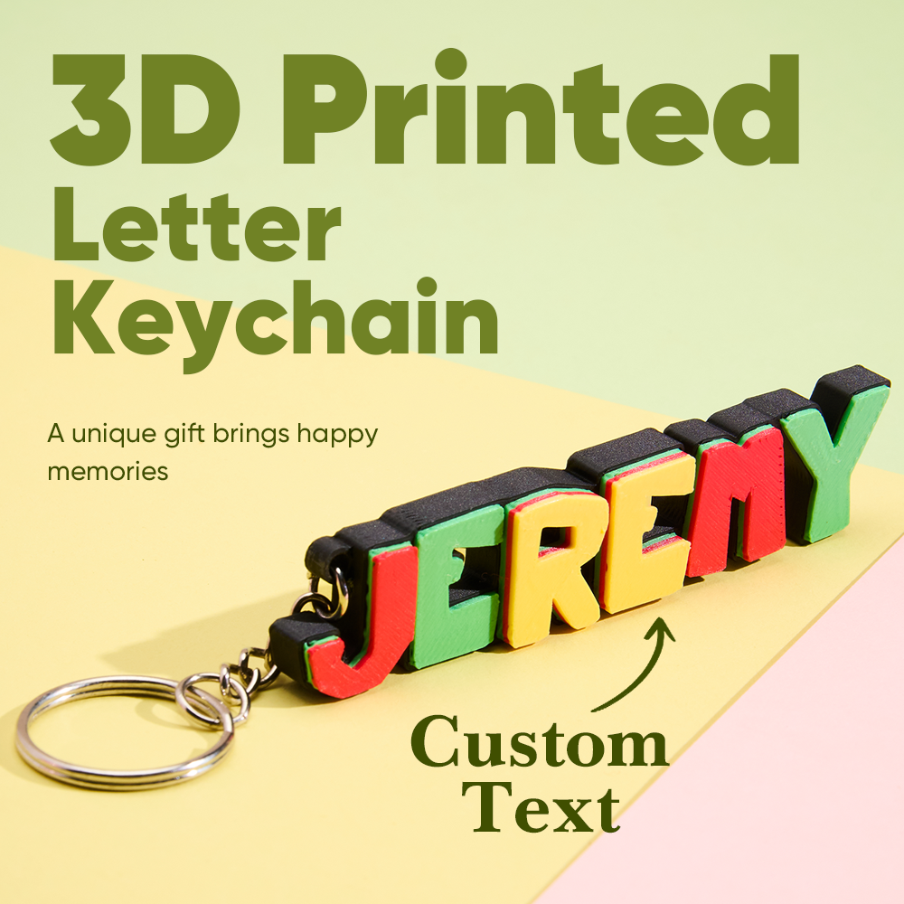 Personalized 3D Cartoon Keyring with Decorative Name Plate Back to School Gift for Kids Teacher