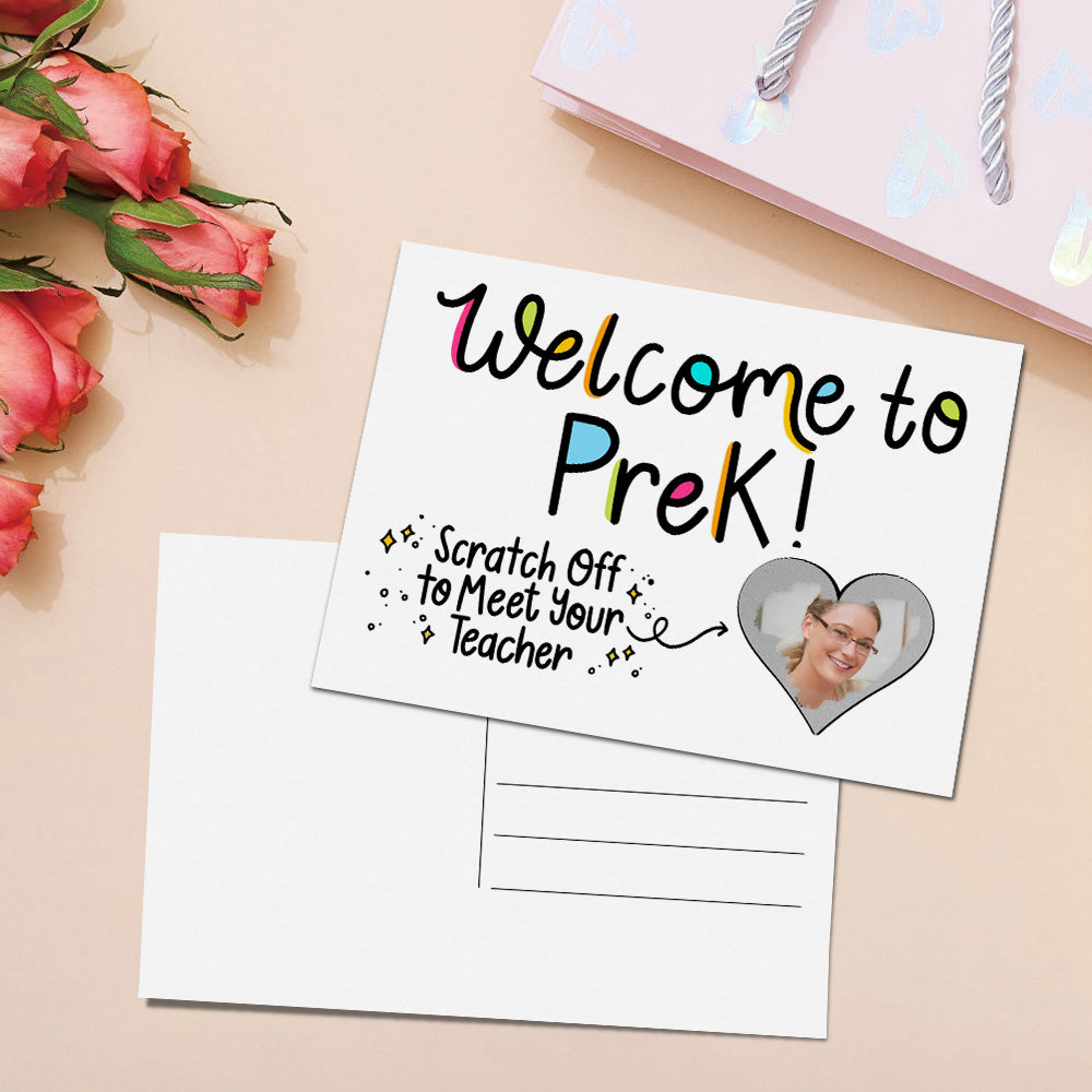 Custom Photo Teacher Reveal Scratch Card Personalized Meet the Teacher Scratch off Card