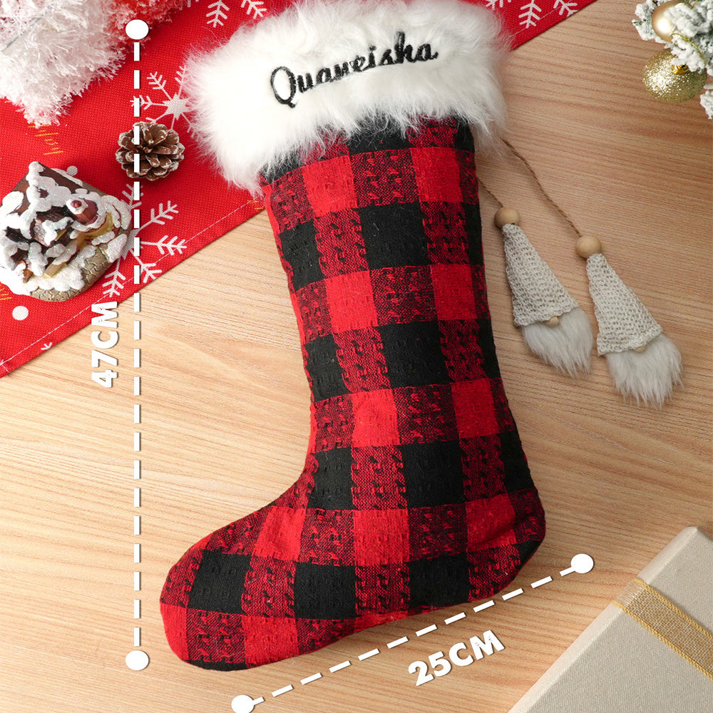 Personalized Christmas Stocking with Name Embroidery Christmas Stocking Gift for Family