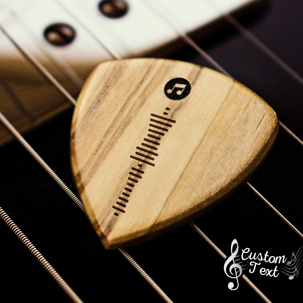 Engraved Music Wood Guitar Picks Gift For Lover 1pcs