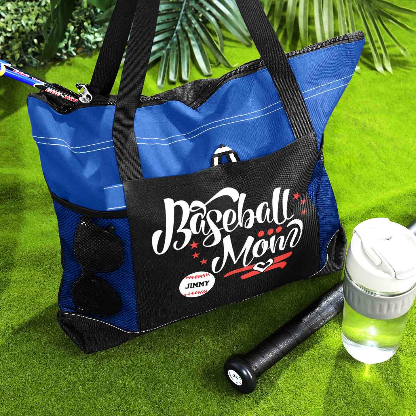 Custom Baseball Softball Mom Handbag Tote Bag Birthday Gift for Women Sport Lovers