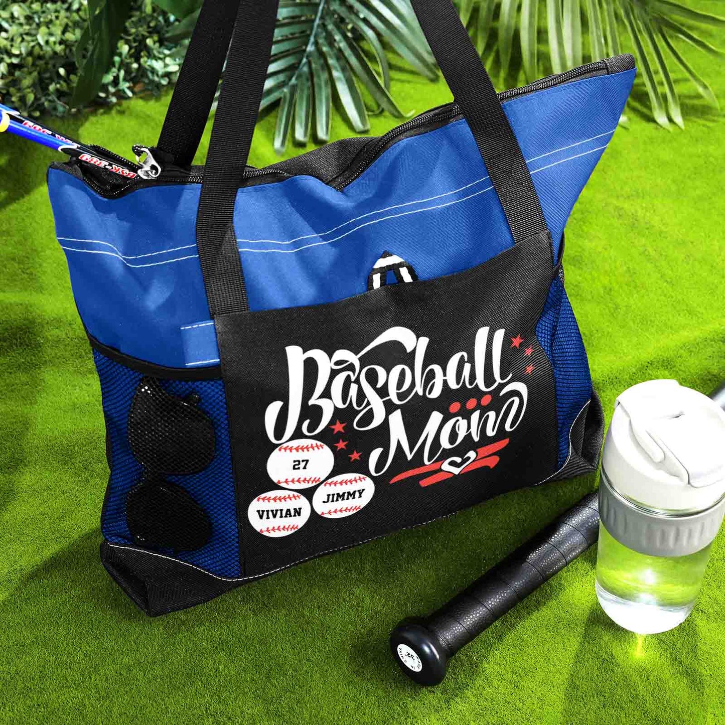 Custom Baseball Softball Mom Handbag Tote Bag Birthday Gift for Women Sport Lovers