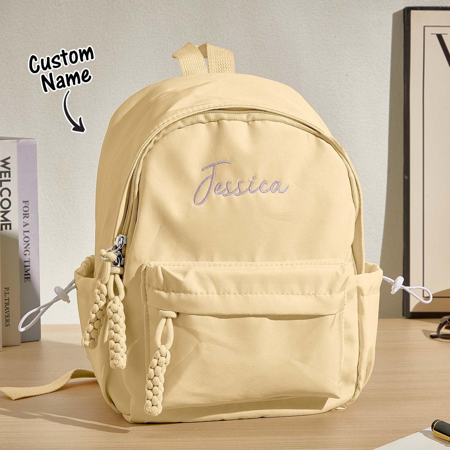 Personalized Backpack with Embroidery Name Kids Backpack Back to School Gift for Girls