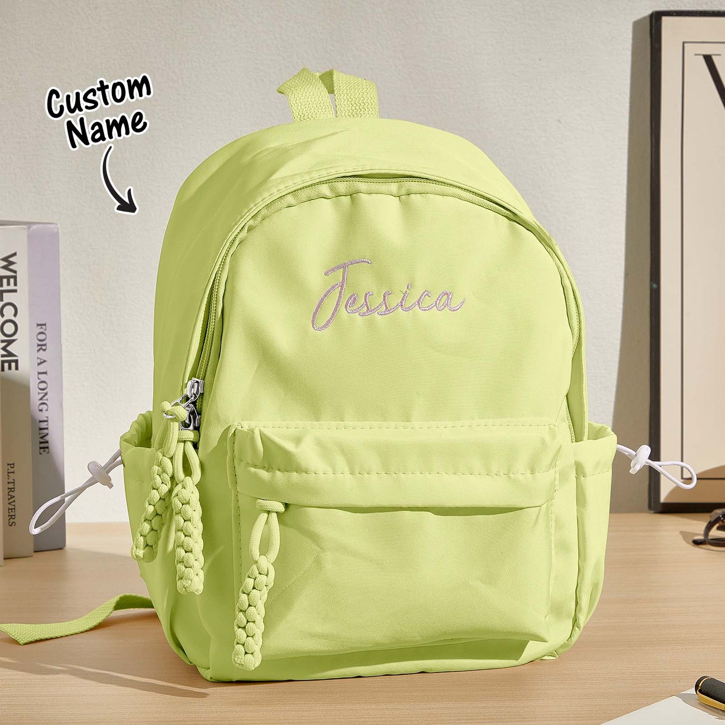 Personalized Backpack with Embroidery Name Kids Backpack Back to School Gift for Girls