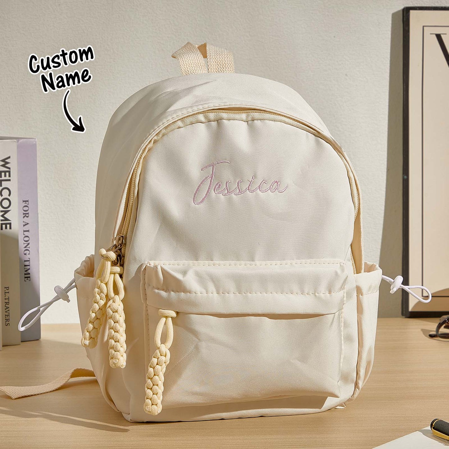 Personalized Backpack with Embroidery Name Kids Backpack Back to School Gift for Girls