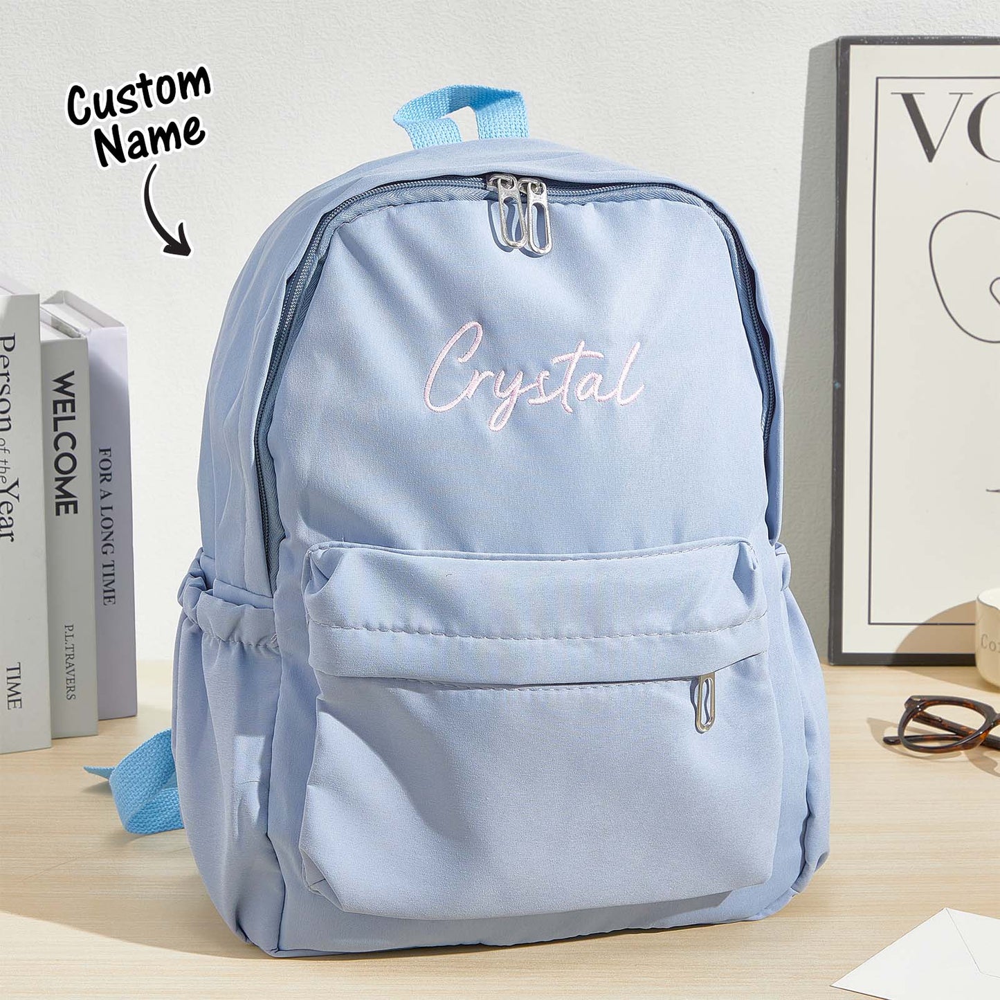 Personalized Backpack with Embroidery Name Child School Bag Back to School Gift for Kids