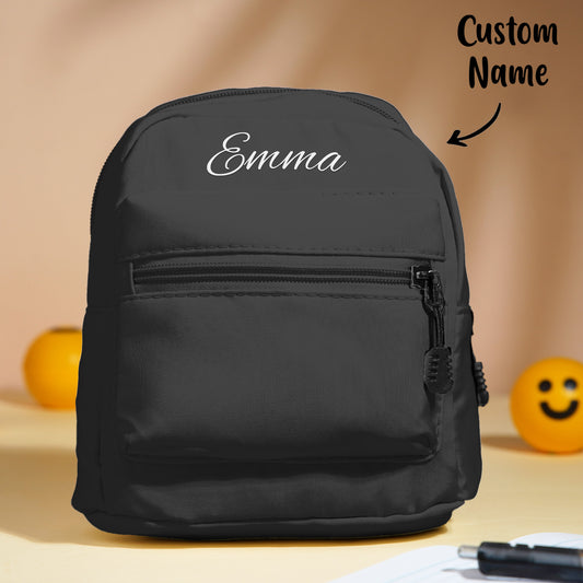 Personalized Mini Backpack with Name Simple School Bag Back to School Gift for Kids