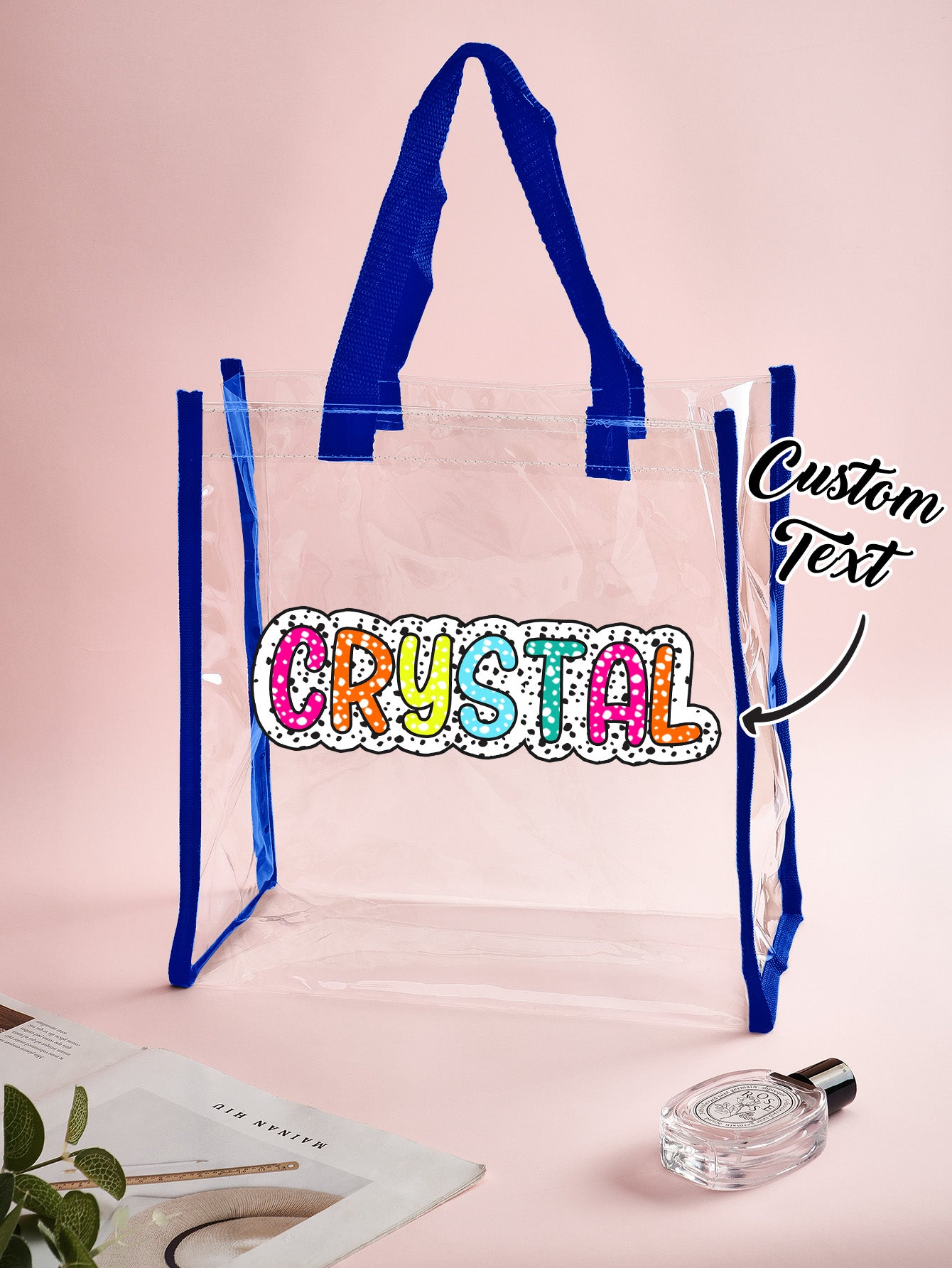 Personalized Name Clear Tote Bag - Ideal Wedding Gift