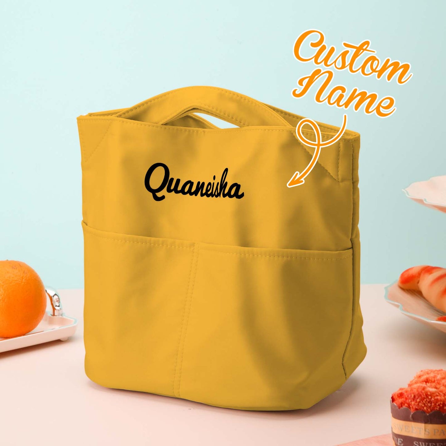 Personalized Lunch Bag Mini Tote Bag with Name Gift for Children