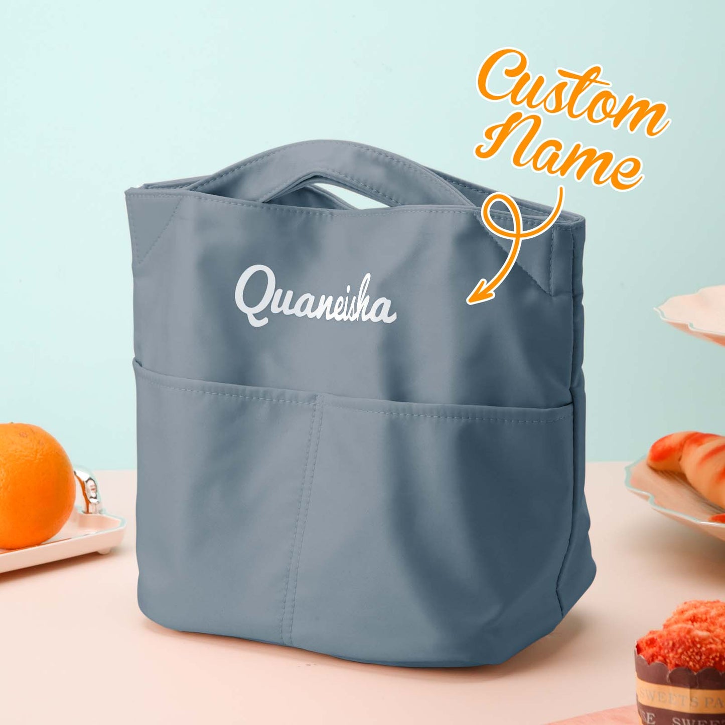 Personalized Lunch Bag Mini Tote Bag with Name Gift for Children