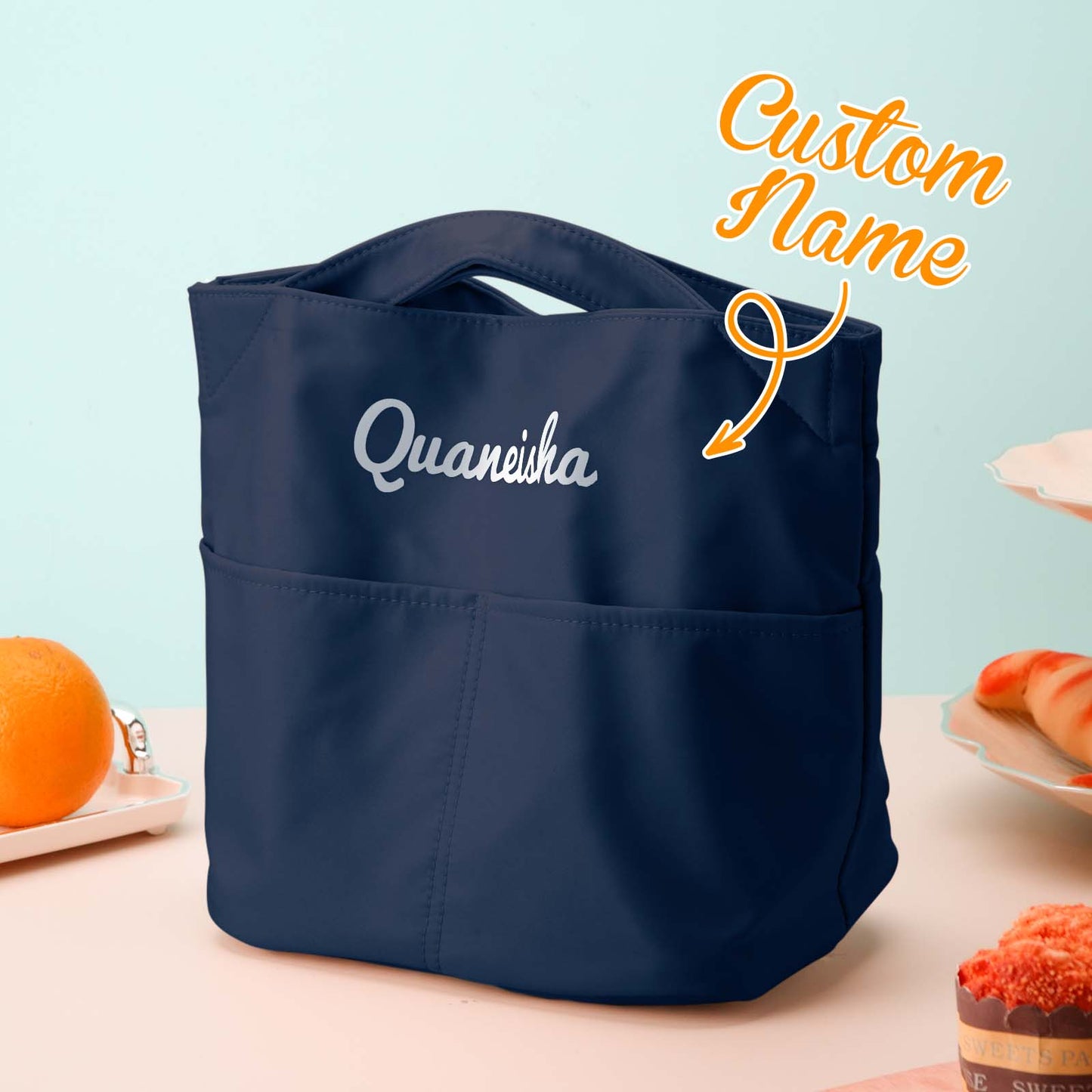 Personalized Lunch Bag Mini Tote Bag with Name Gift for Children