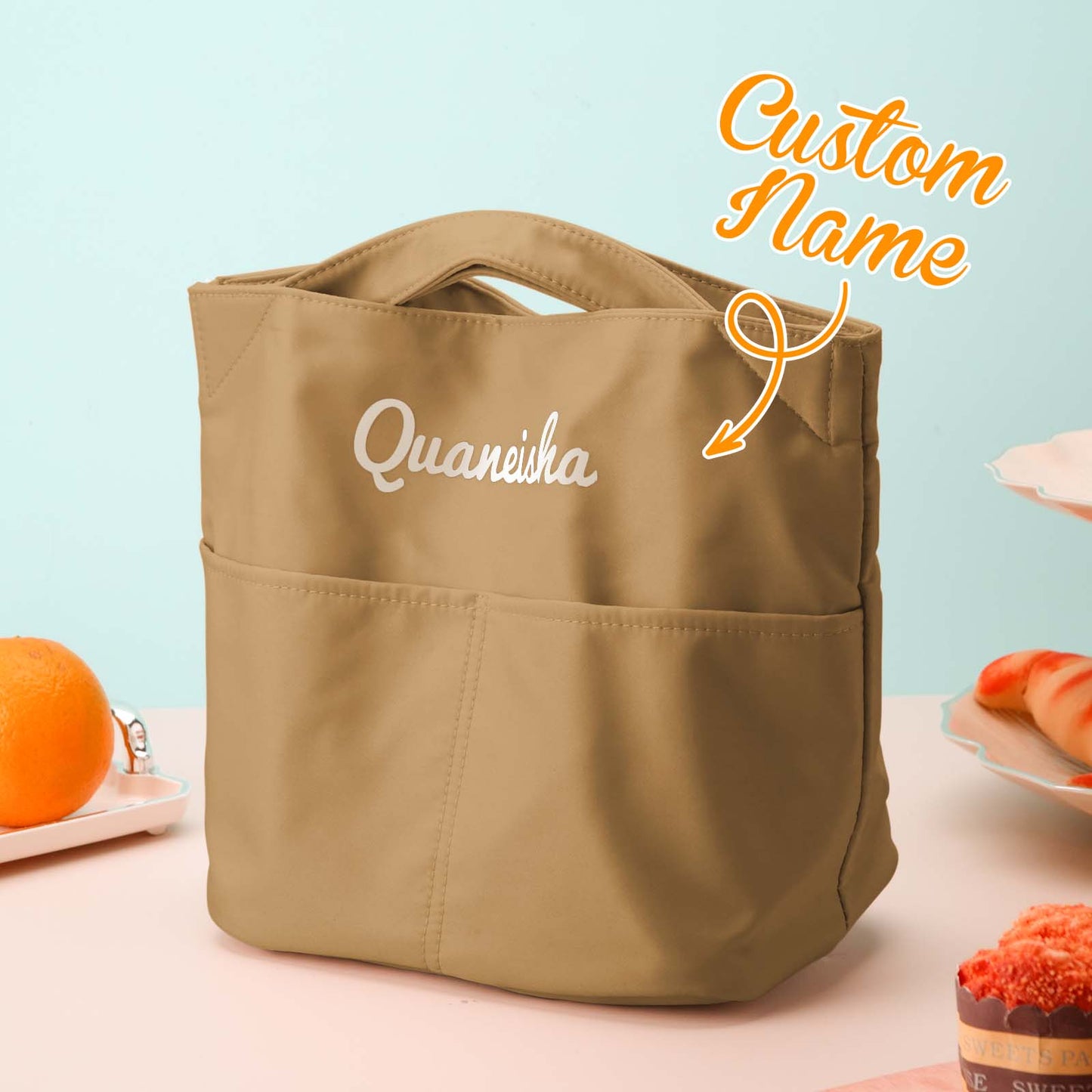 Personalized Lunch Bag Mini Tote Bag with Name Gift for Children