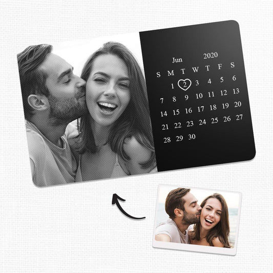 Custom Photo Calendar Wallet Insert Card Anniversary Gift