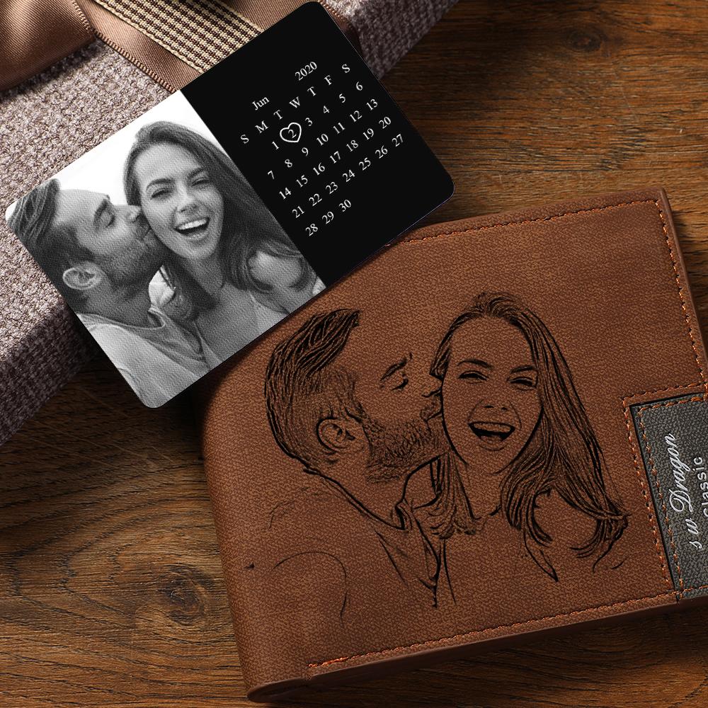 Custom Photo Calendar Wallet Insert Card Anniversary Gift