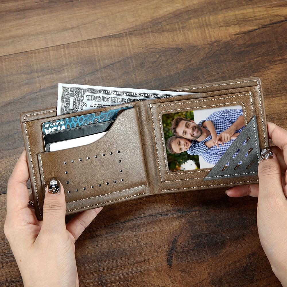 Custom Wallet Card For Dad Metal Photo Insert Card Personlized Photo Wallet Insert Gift For Him