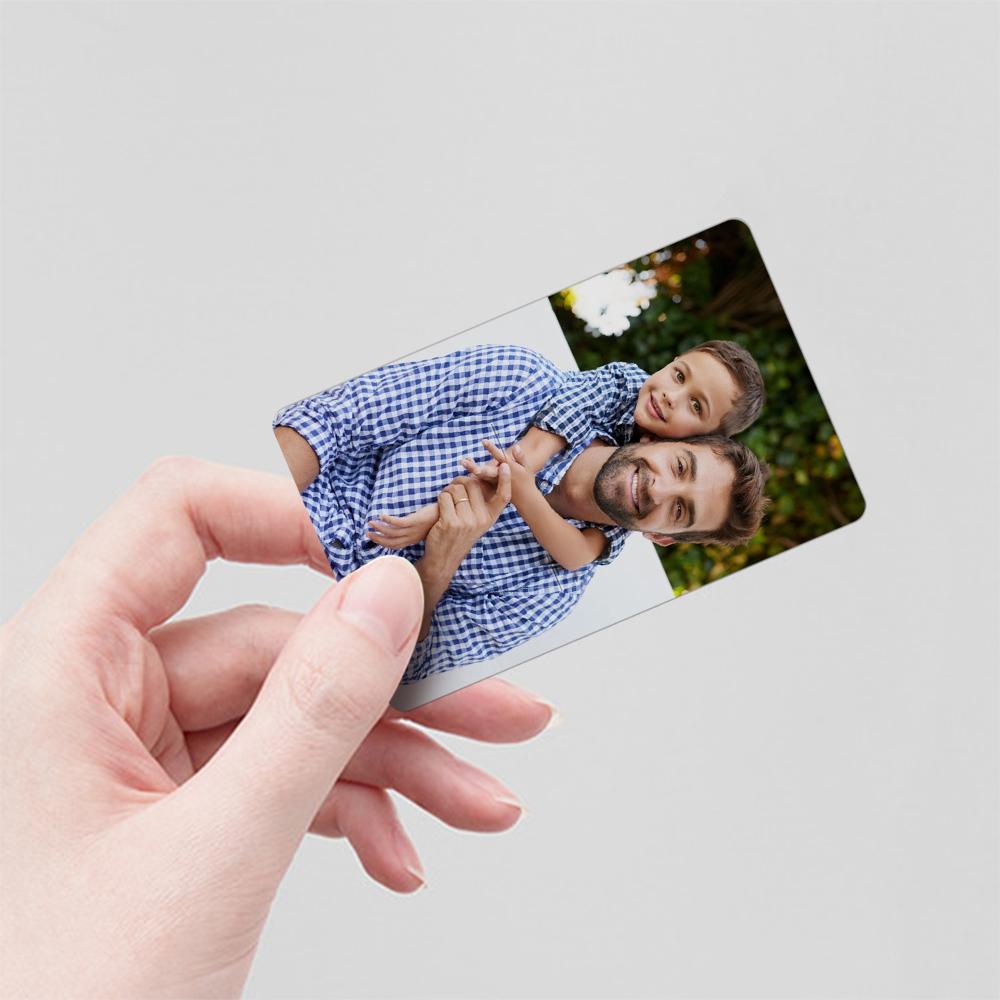 Custom Wallet Card For Dad Metal Photo Insert Card Personlized Photo Wallet Insert Gift For Him