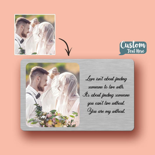 Custom Photo Wallet Card Metal Wallet Card Keepsake Gift For Couple