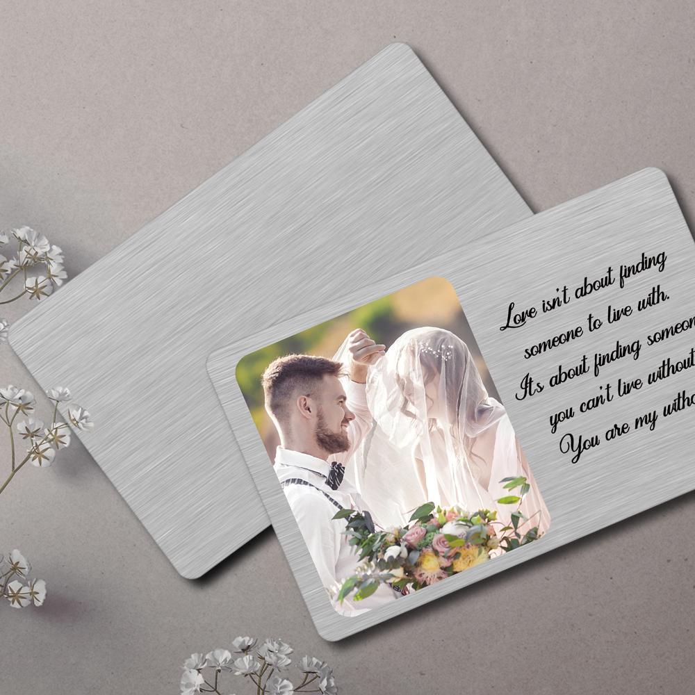 Custom Photo Wallet Card Metal Wallet Card Keepsake Gift For Couple