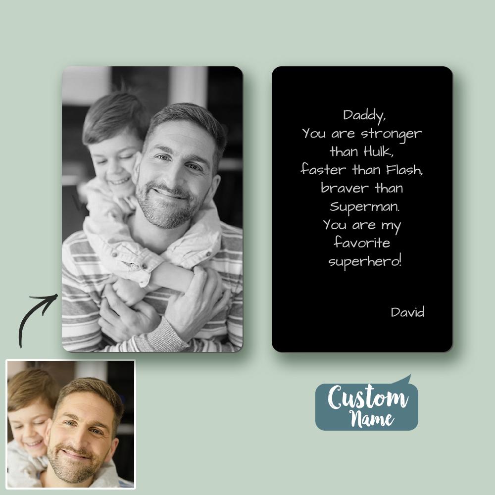 Couple Gifts Photo Wallet Card Metal Wallet Insert Card Gift for Him