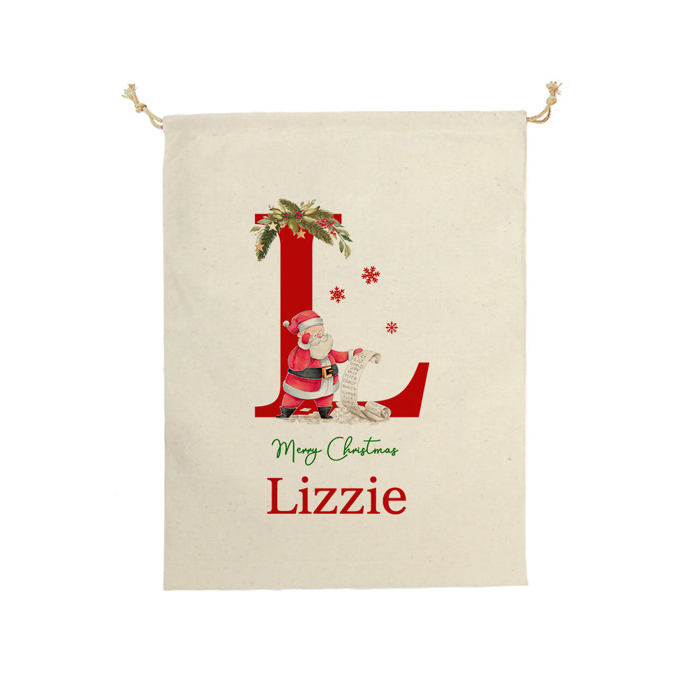 Personalised Santa Sack Christmas Gift Bag with Drawstring Large Christmas Sacks for Party Decorations