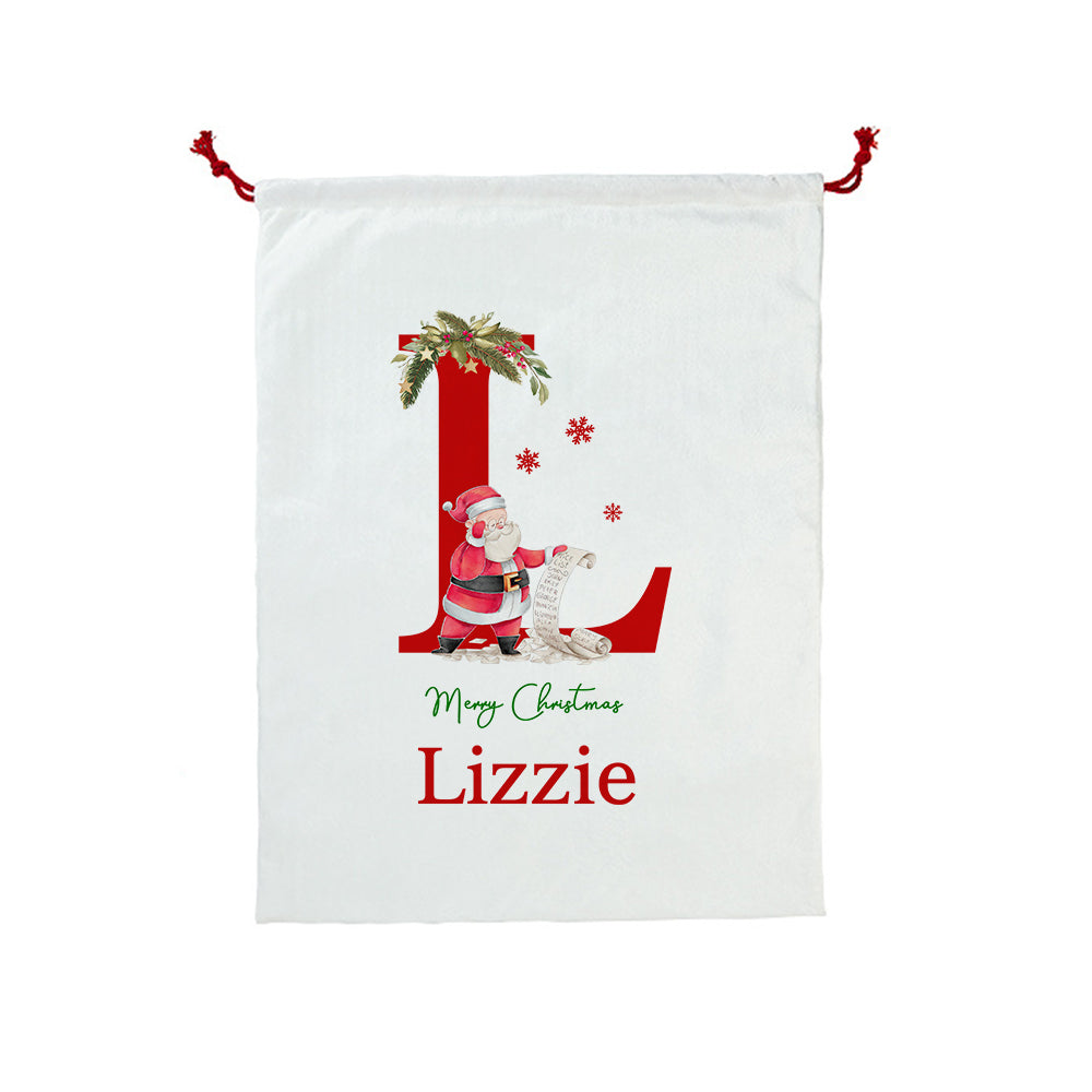 Personalised Santa Sack Christmas Gift Bag with Drawstring Large Christmas Sacks for Party Decorations