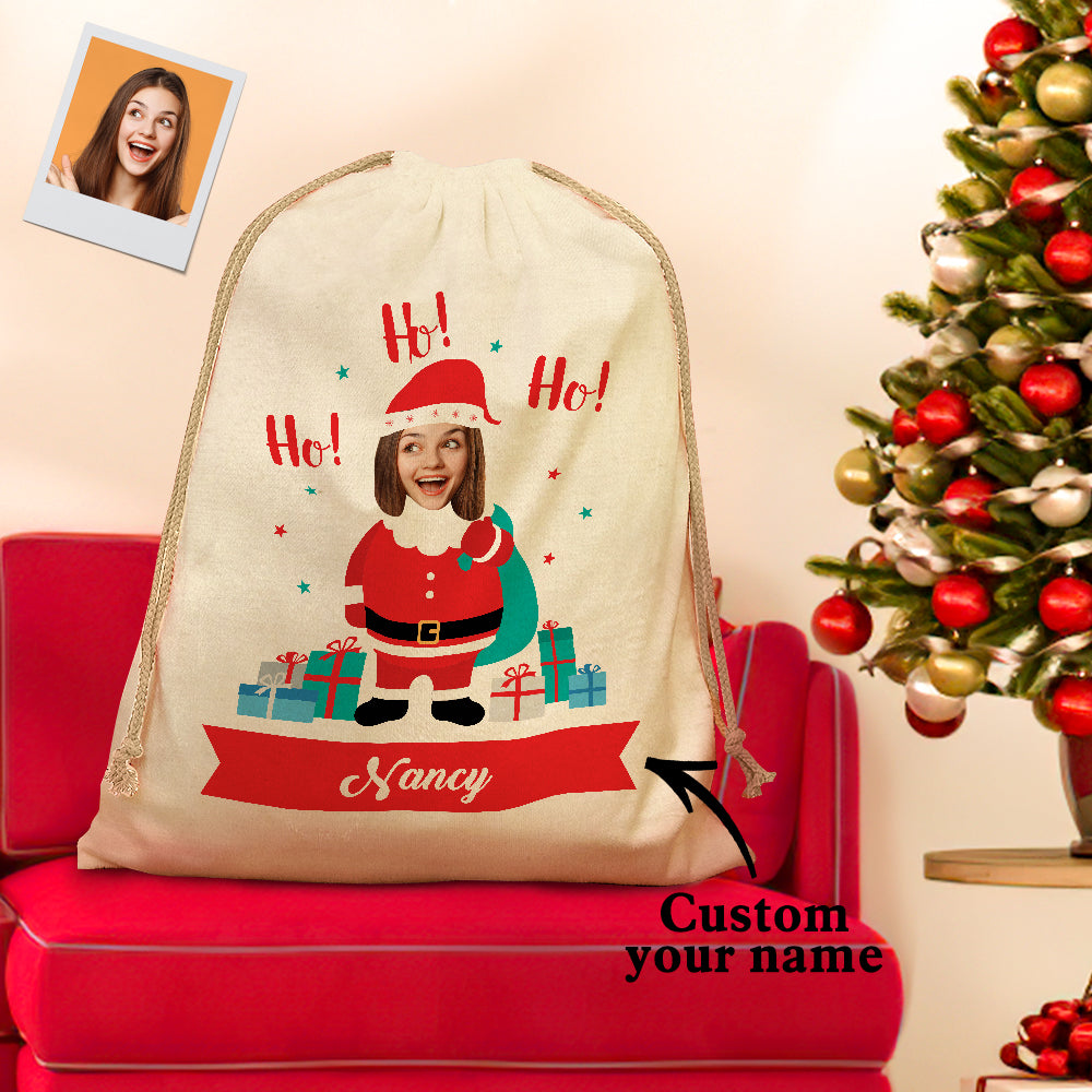 Personalised Santa Sack Large Christmas Gift Bag with Drawstring for Christmas Party Supplies