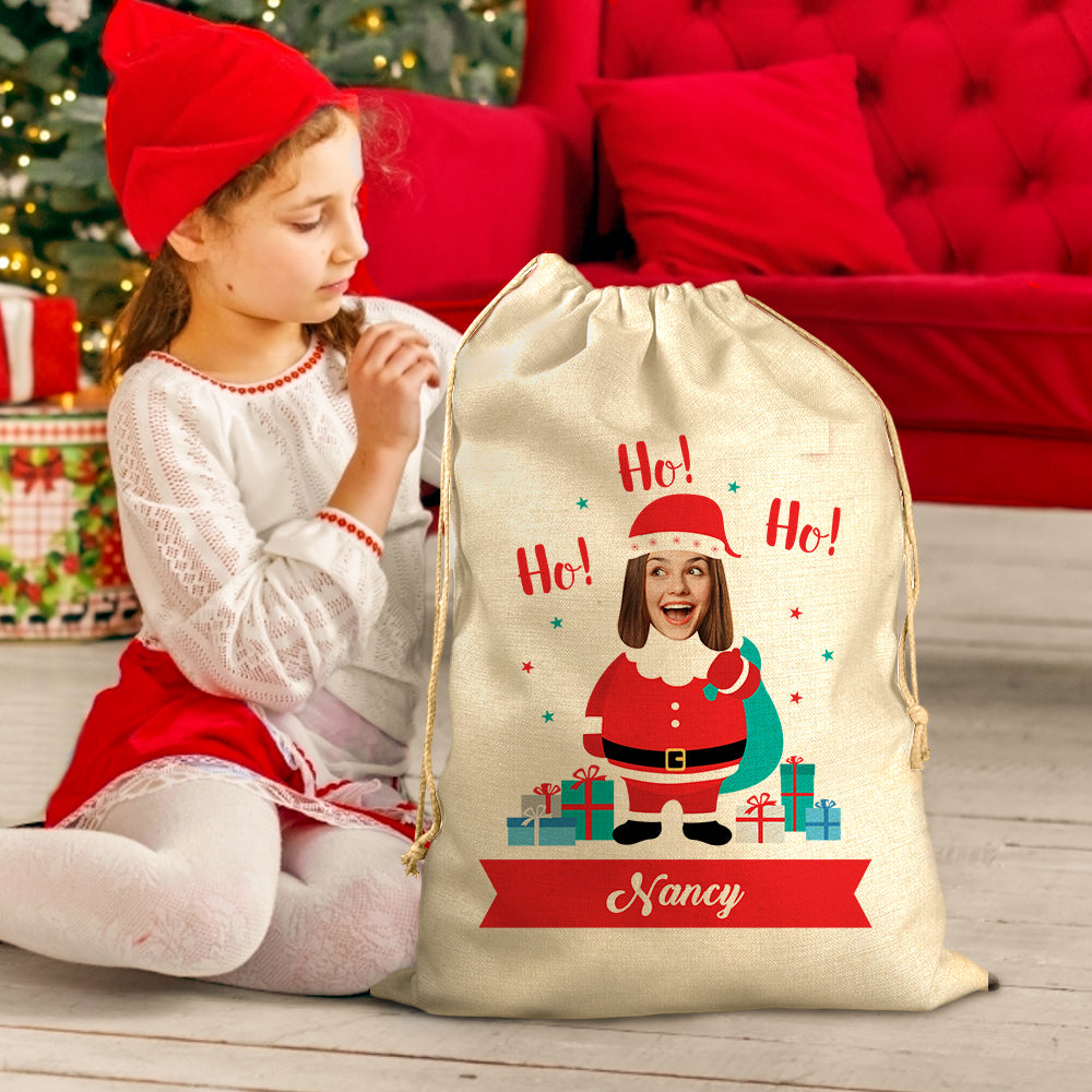 Personalised Santa Sack Large Christmas Gift Bag with Drawstring for Christmas Party Supplies