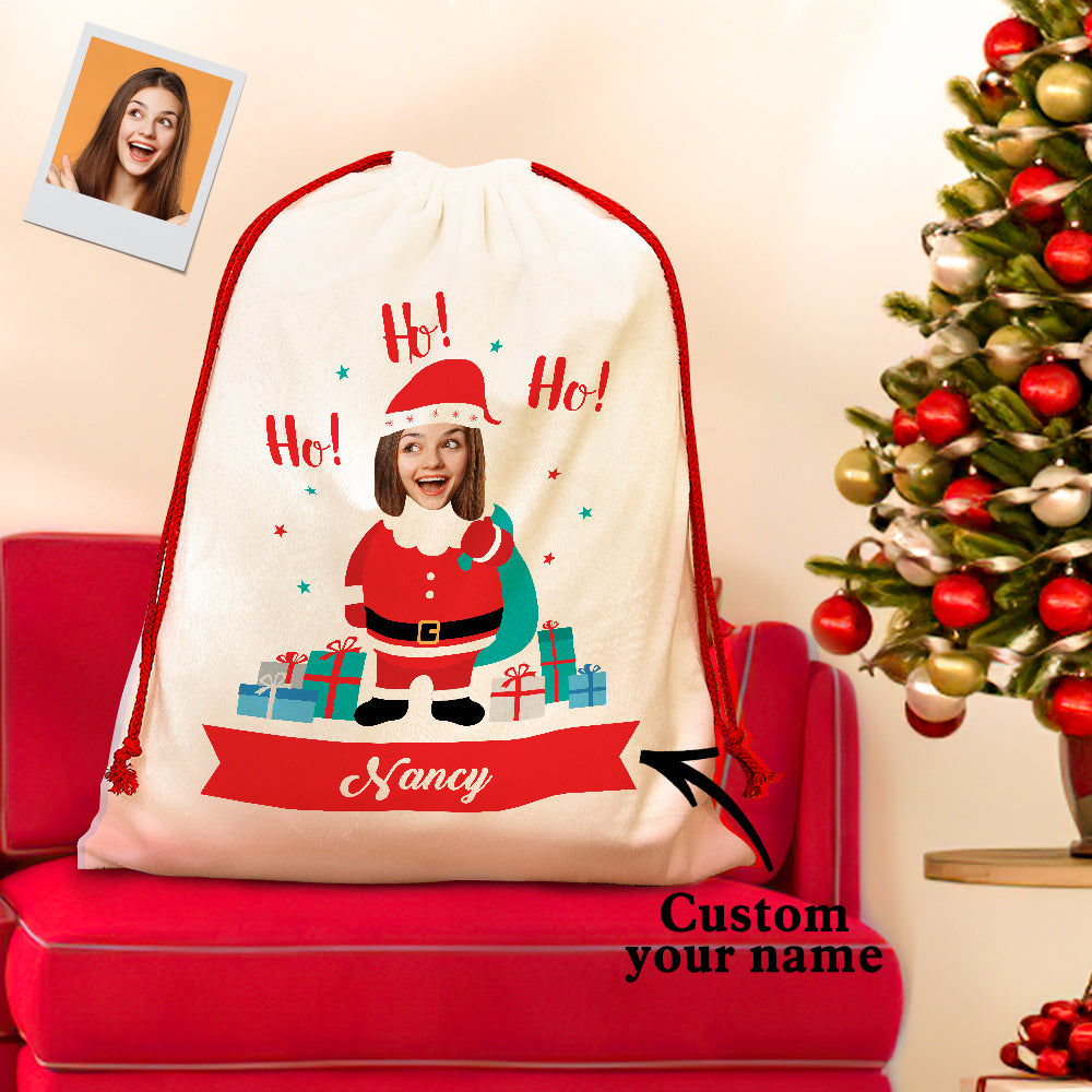 Personalised Santa Sack Large Christmas Gift Bag with Drawstring for Christmas Party Supplies