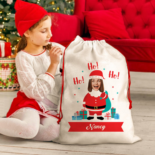 Personalised Santa Sack Large Christmas Gift Bag with Drawstring for Christmas Party Supplies