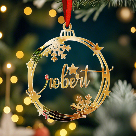 Custom Christmas Ornament with Name Holiday Christmas Tree Decorations Gift