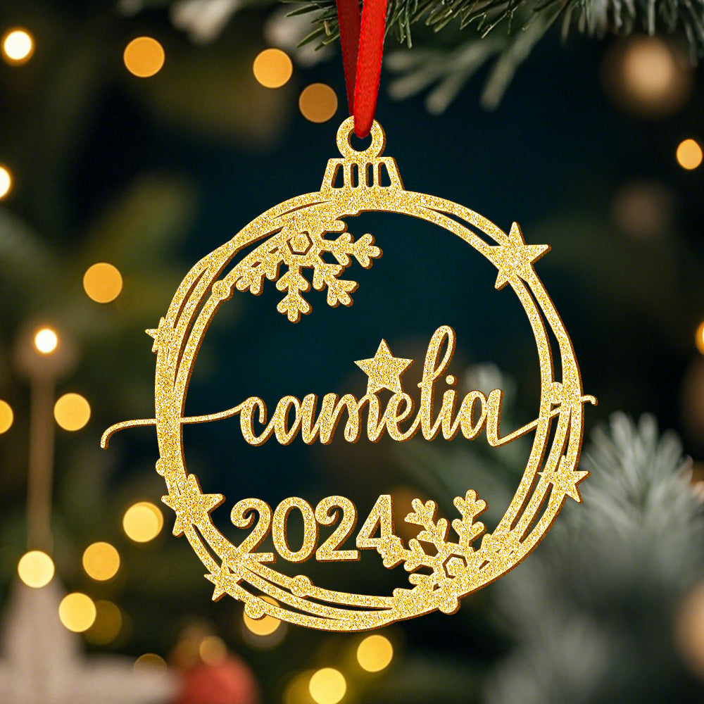 Custom Christmas Ornament with Name Holiday Christmas Tree Decorations Gift