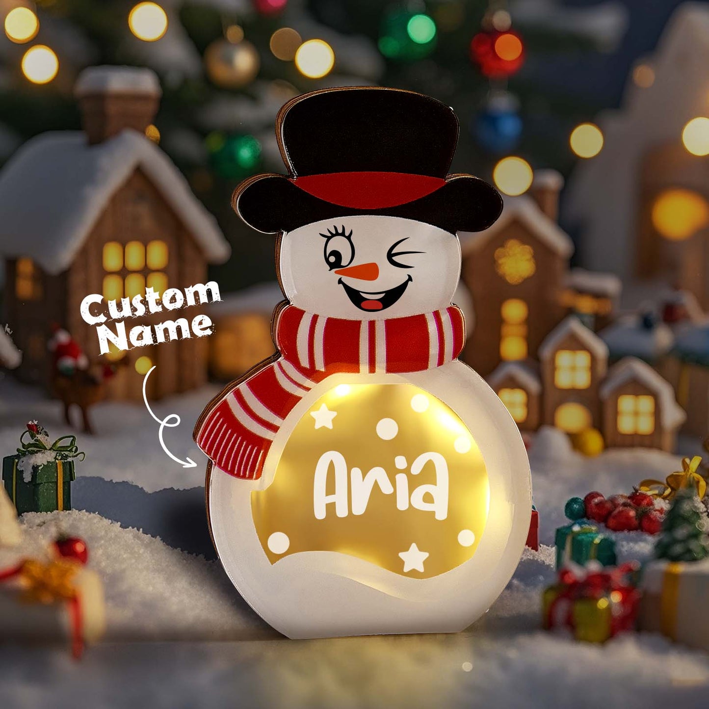 Custom Snowman Night Light with Name – The Perfect Christmas Gift