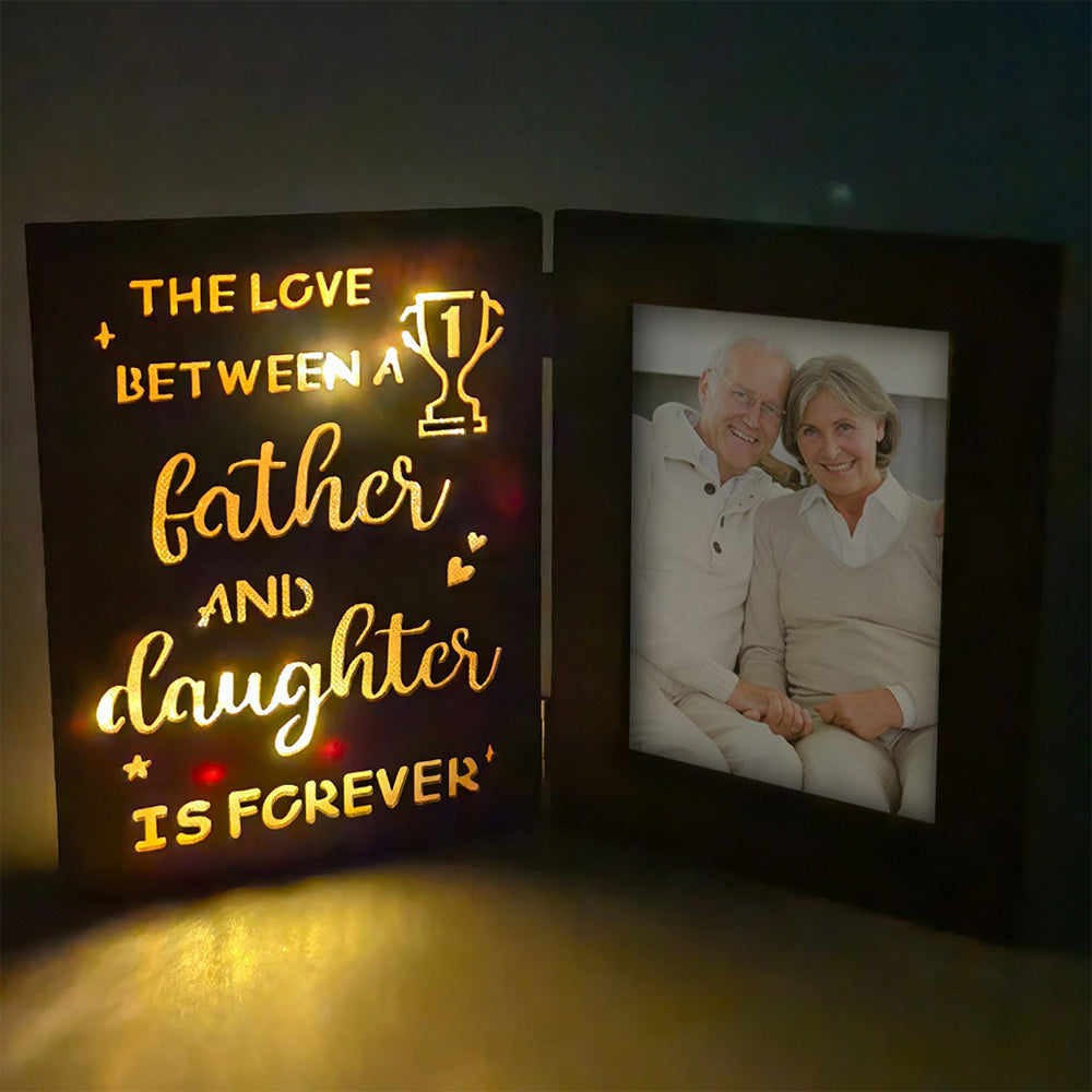 Personalized Photo Frame with Lights Gift for Father Mother Lover