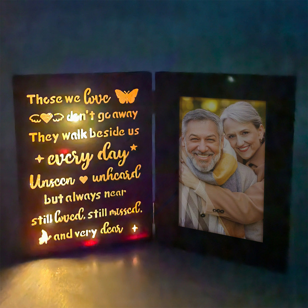 Personalized Photo Frame with Lights Gift for Father Mother Lover