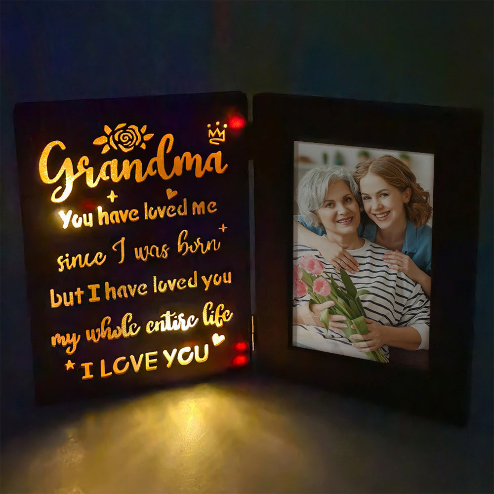 Personalized Photo Frame with Lights Gift for Father Mother Lover