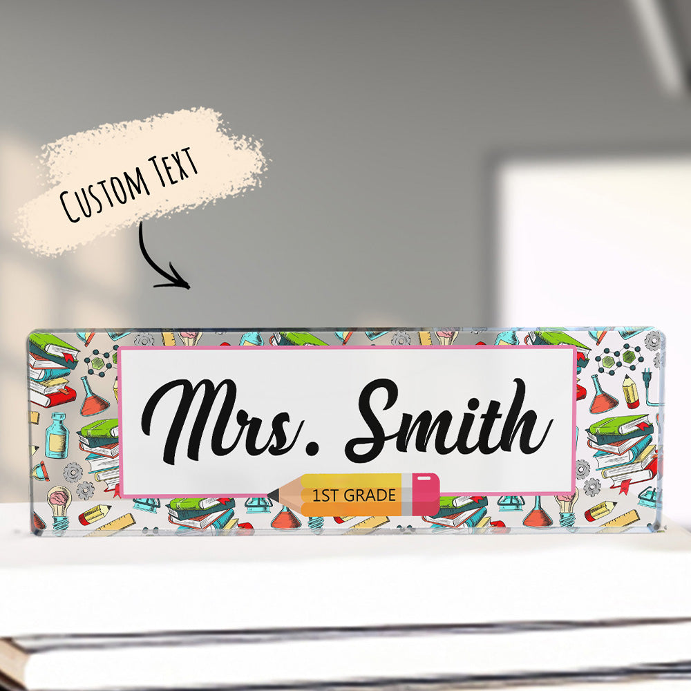 Personalized Teacher Desk Name Plate Teacher Gifts