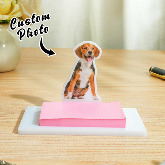 Personalized Acrylic Sticky Note Holder with 100pcs Sticky Notes Birthday Gift for Teacher Classmate