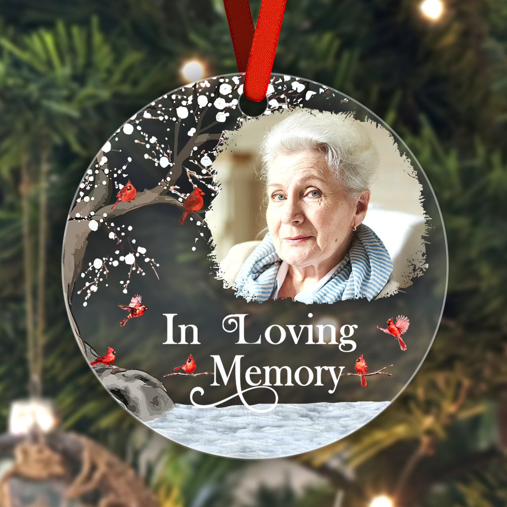 Personalized Memorial Ornament with Photo Christmas Ornament Memorial Gift for Family or Friends