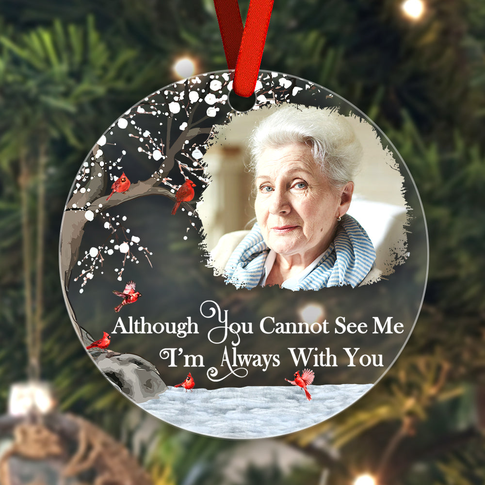 Personalized Memorial Ornament with Photo Christmas Ornament Memorial Gift for Family or Friends