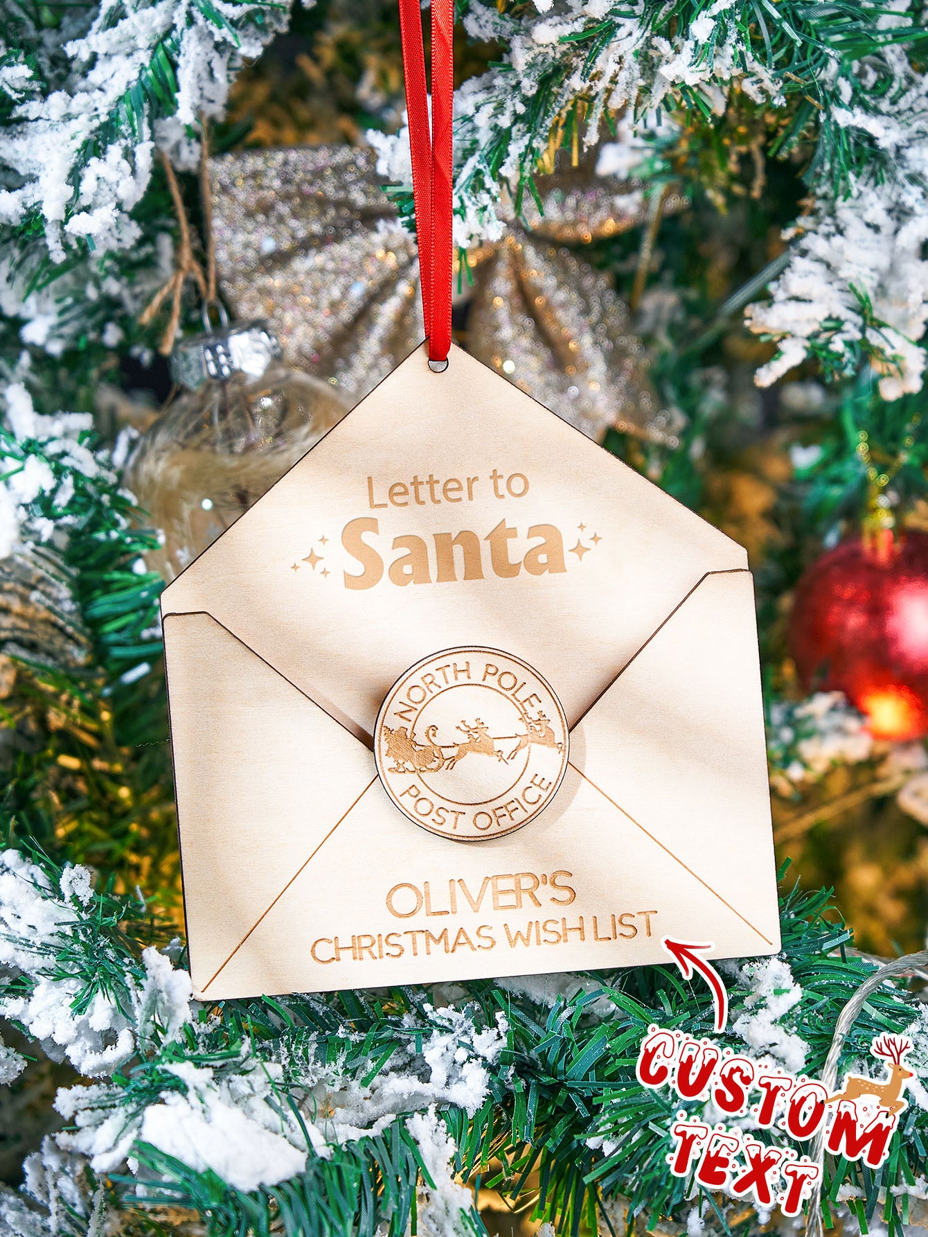 Personalized Christmas List Ornament Santa Letter Christmas Ornament for Christmas Gifts